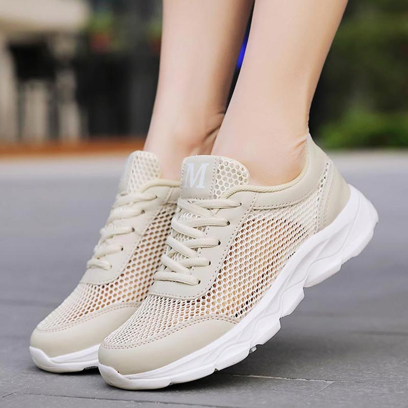 Home Gym Living Room Ideas - Musim Panas Bernapas Sepatu Wanita Mesh