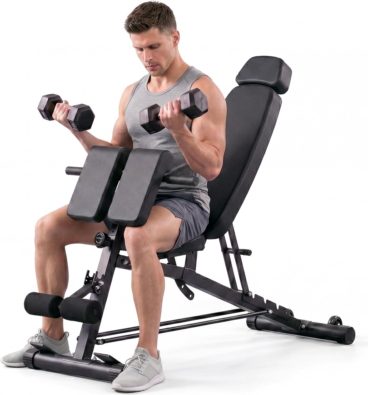 Home Gym Leg Extension Machine - Bangku Angkat Beban yang Dapat Disesuaikan