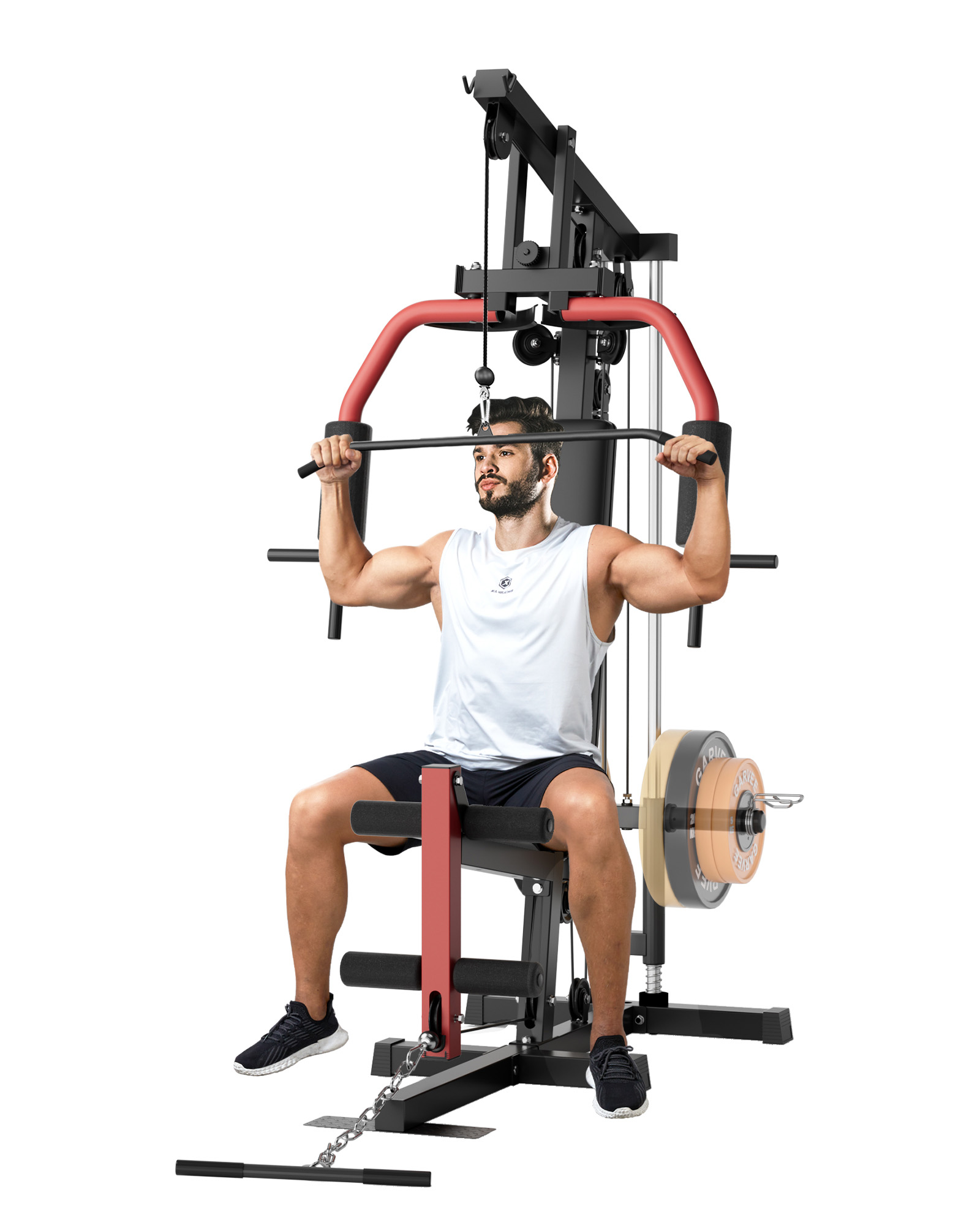 Home Gym Leg Extension Machine - Peralatan Gym Rumah Multifungsi 5-in-1: Mesin