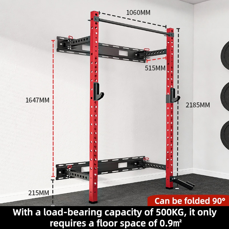Home Gym Half Rack - Rak Squat Lipat Dinding yang Dapat
