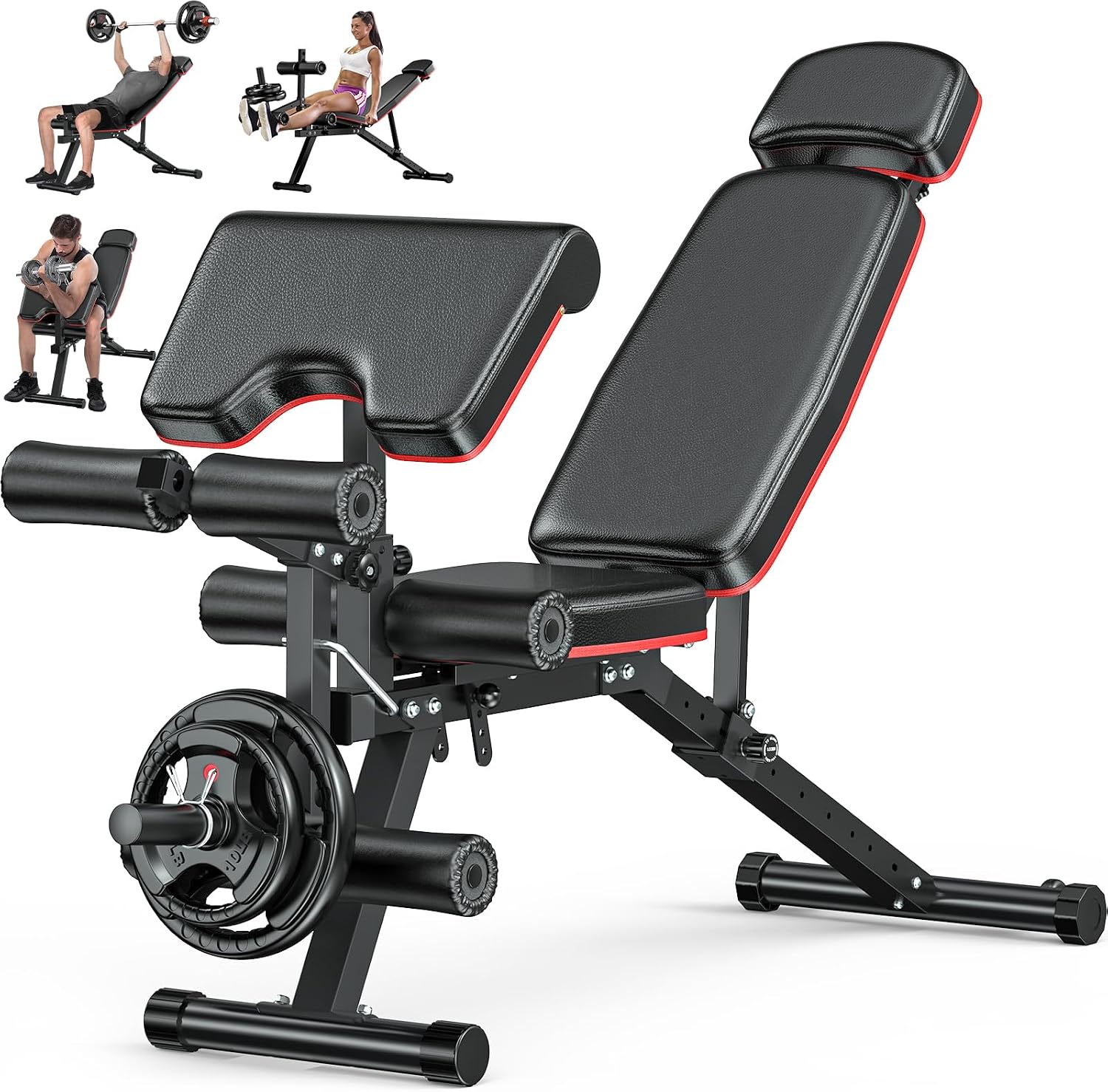 Home Gym With Leg Press - Bangku Olahraga dengan Ekstensi Kaki, Leg