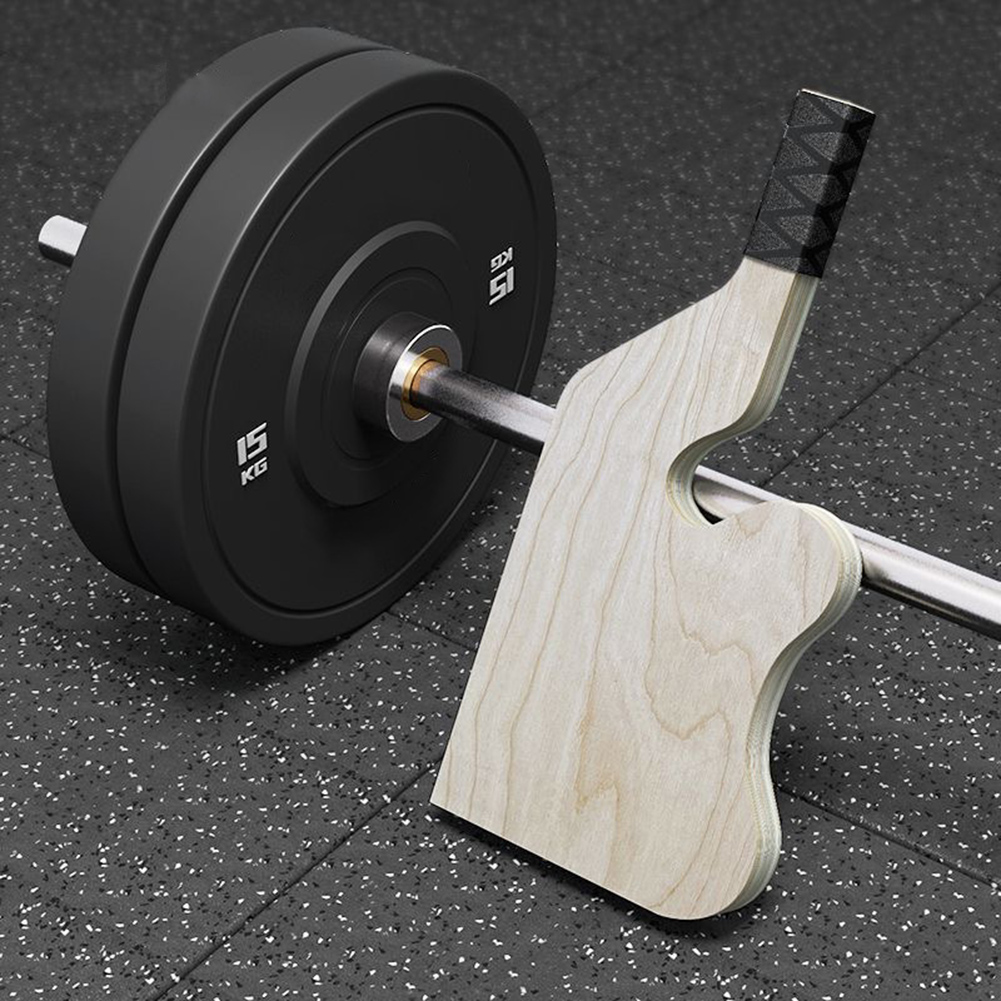 Deadlift Jack Barbell - Jack Deadlift Kayu dengan Pegangan Anti-Selip,