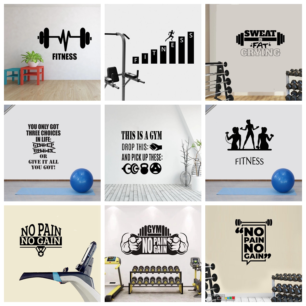 Home Gym Kids - Stiker dinding budaya GYM, 1 buah
