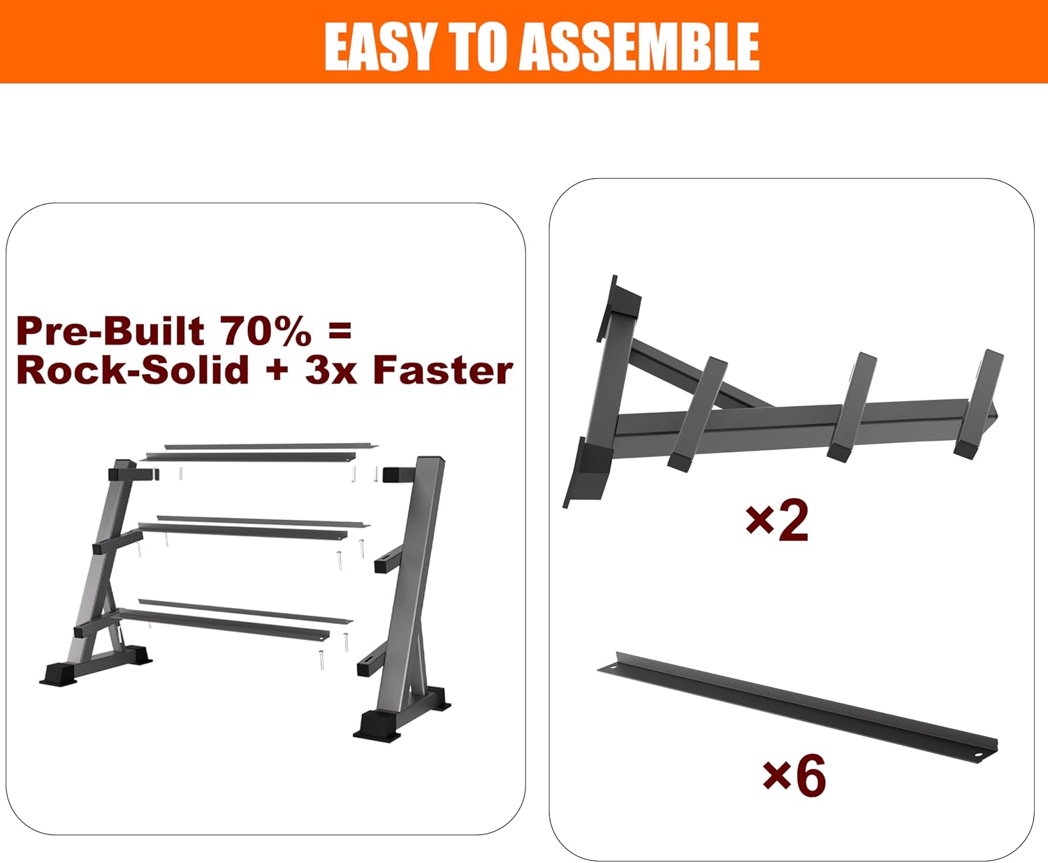 Rak Dumbbell Tiga Tingkat Heav - Home Gym Gym Equipment ulasan dan harga