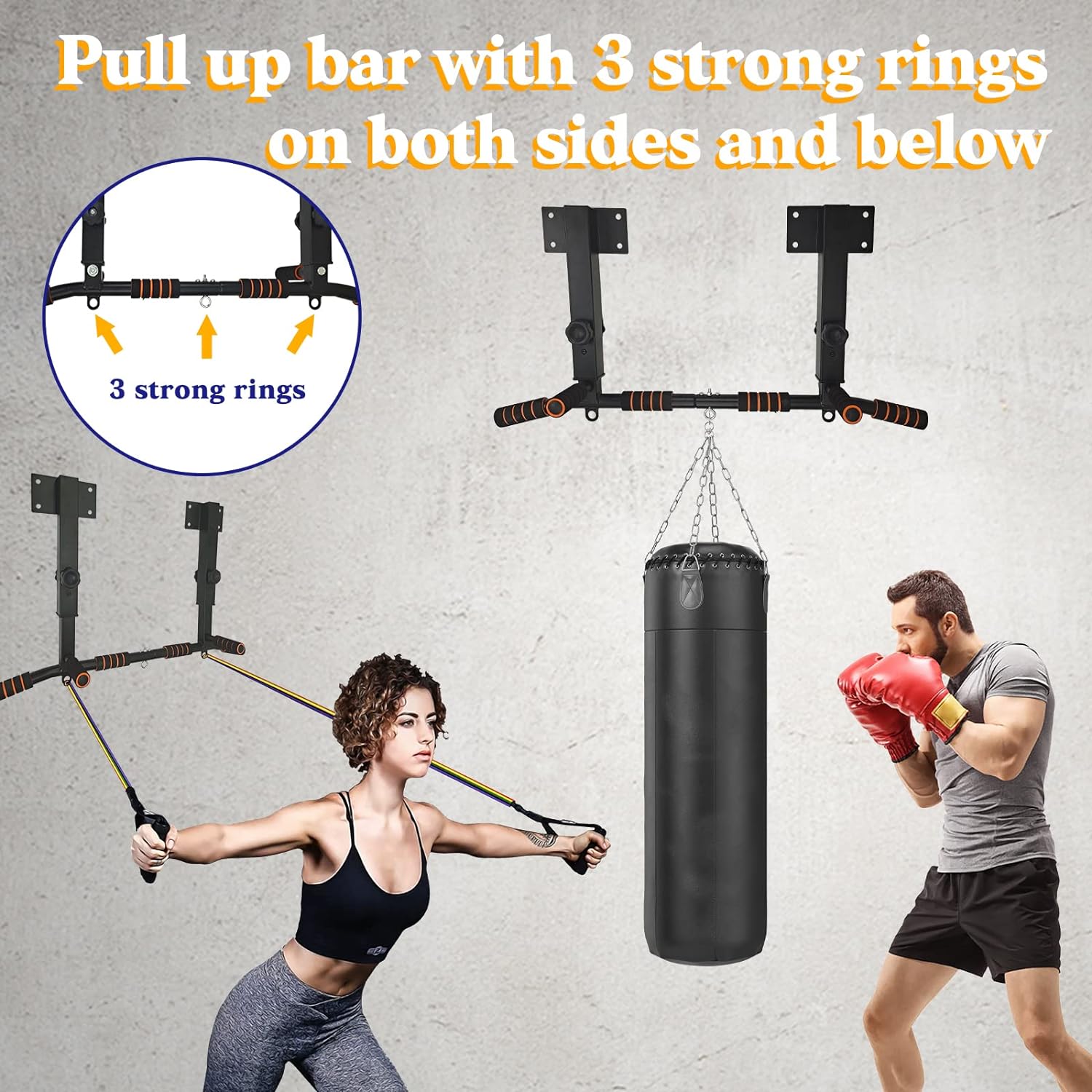 Bar Pull-up Dip Station yang D - Home Gym Wall Mounted ulasan dan harga