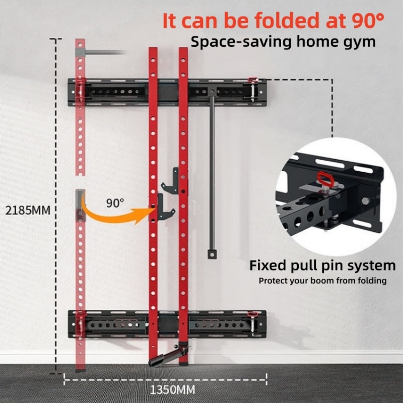 Rak Squat Lipat Dinding yang D - Home Gym Half Rack ulasan dan harga