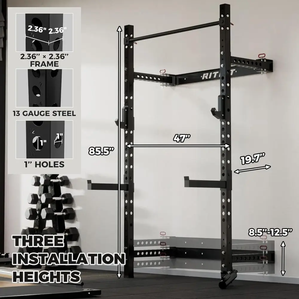 Rak Squat Dinding Kompak untuk - Home Gym Design ulasan dan harga