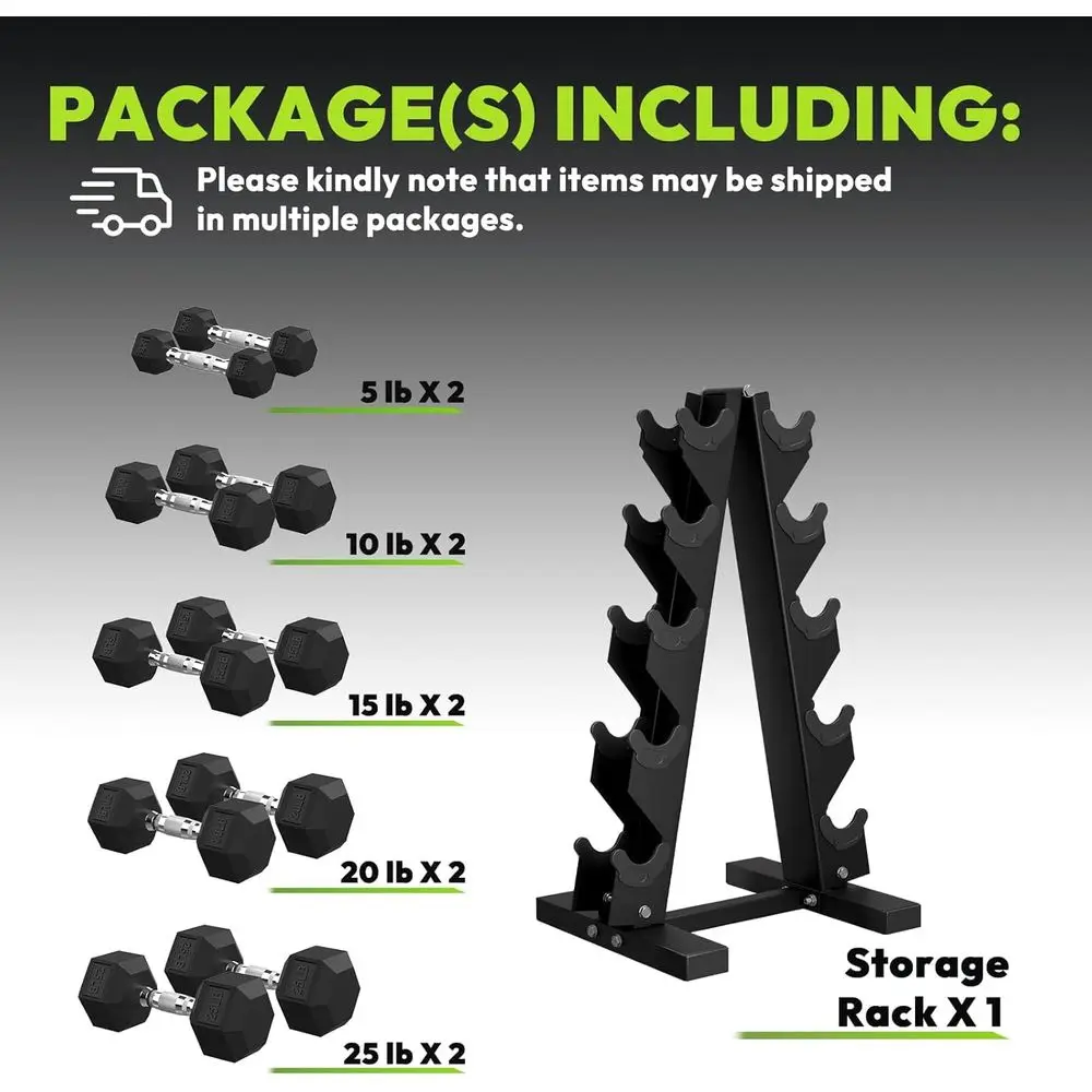 Dumbbell Hexagonal dengan Rak  - Home Gym Design ulasan dan harga