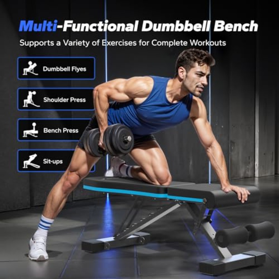 Bangku Angkat Beban Lipat untu - Home Gym With Leg Press ulasan dan harga