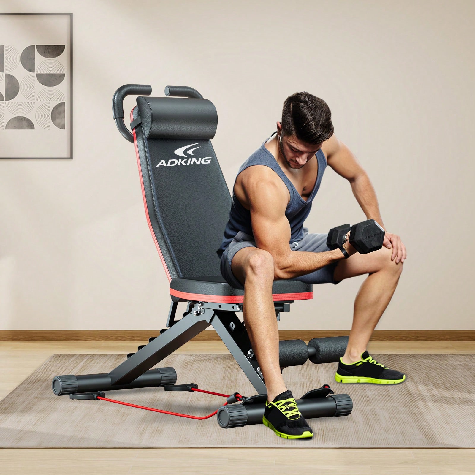 Bangku Angkat Beban Standar, S - Home Gym With Leg Press ulasan dan harga