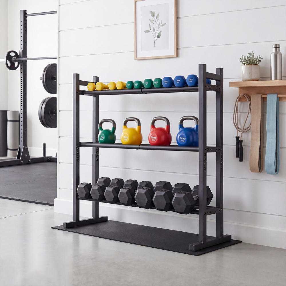 Rak Dumbbell 3 Tingkat Heavy D - Home Gym Gym Equipment ulasan dan harga