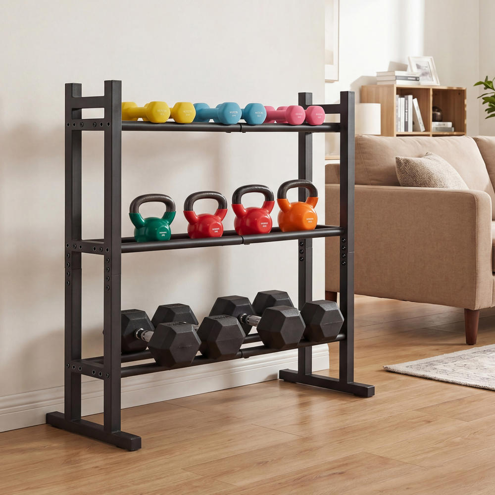 Rak Dumbbell 3 Tingkat Heavy D - Home Gym Gym Equipment ulasan dan harga