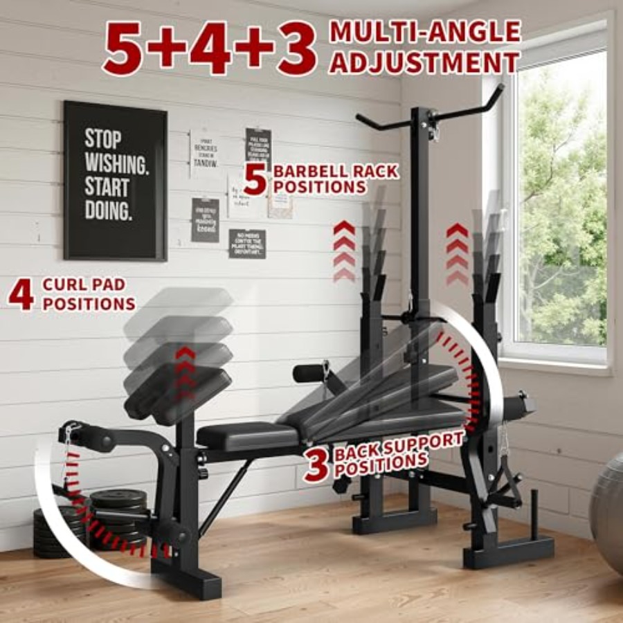 Set Bangku Angkat Beban untuk  - Home Gym With Leg Press ulasan dan harga