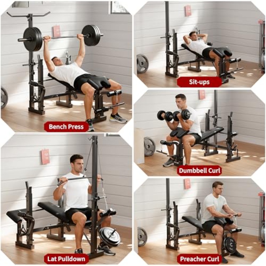 Set Bangku Angkat Beban untuk  - Home Gym With Leg Press ulasan dan harga