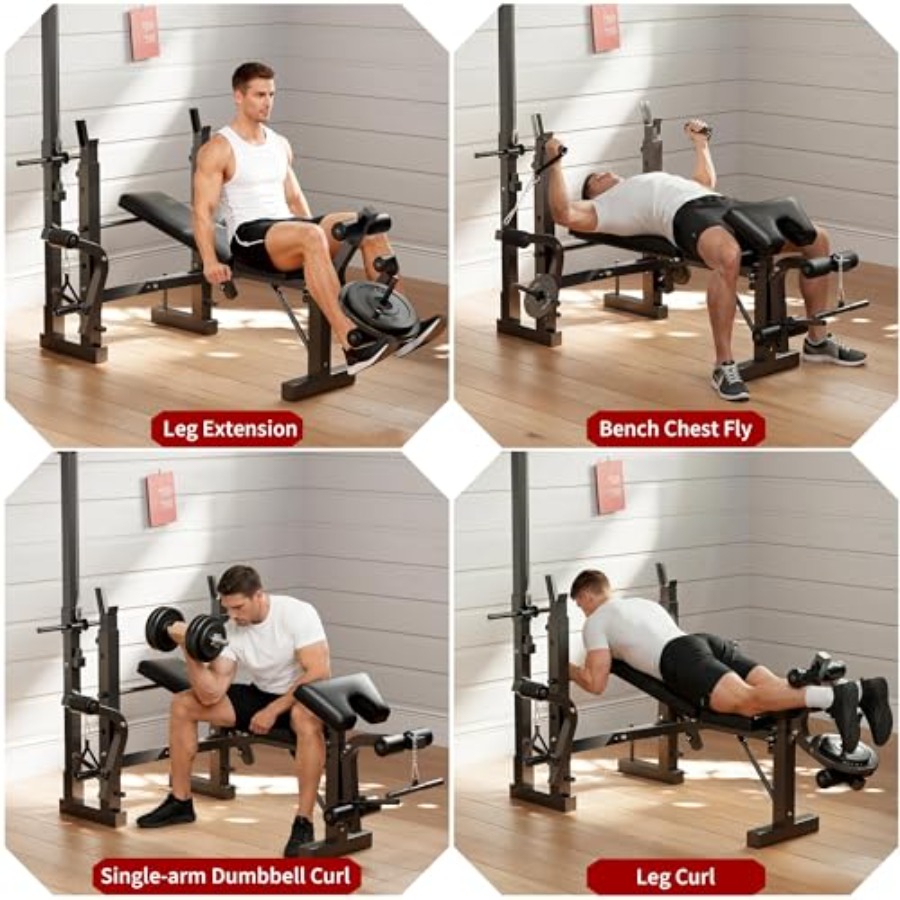 Set Bangku Angkat Beban untuk  - Home Gym With Leg Press ulasan dan harga
